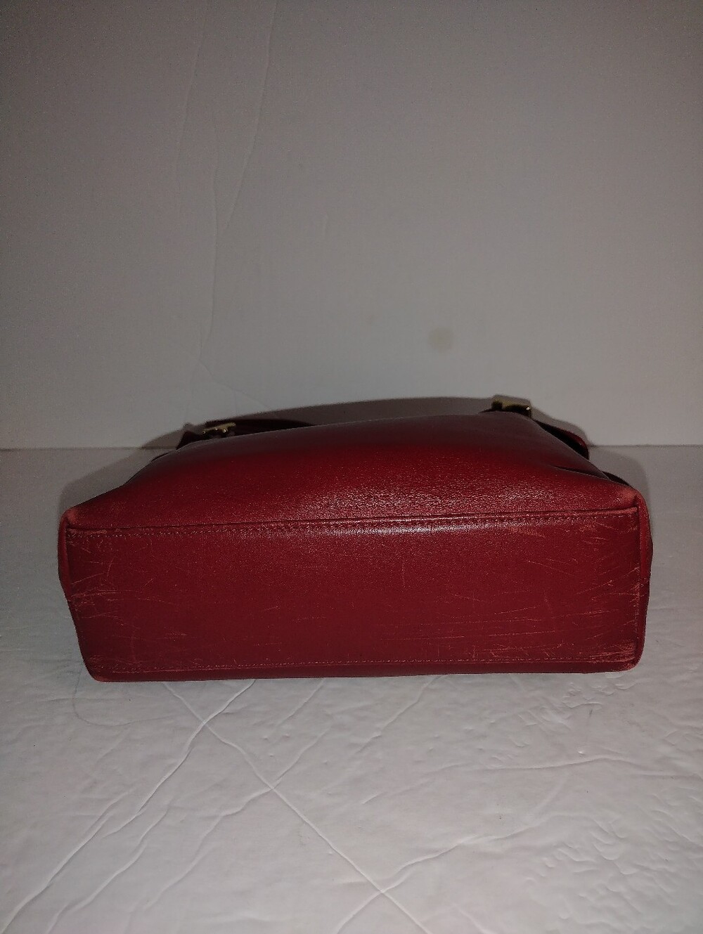 Vintage Y2K COACH Red Leather Legacy Small Hobo Bag 9136 Rare Cherry Red - Picture 10 of 16